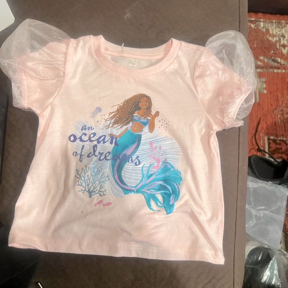 Little Mermaid 2023 t-shirt, 3T pink